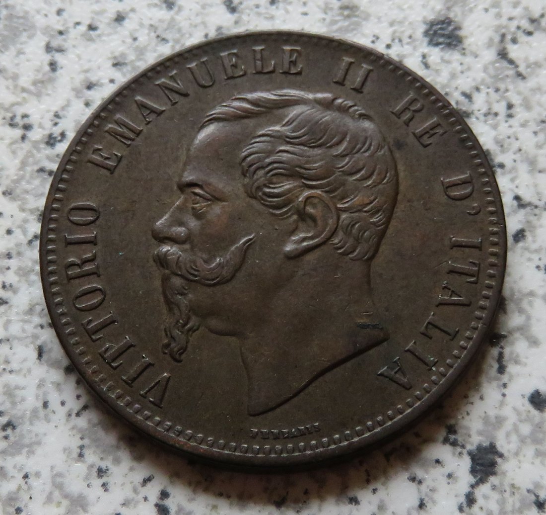  Italien 10 Centesimi 1867 .OM. (Punkt OM Punkt), Erhaltung   
