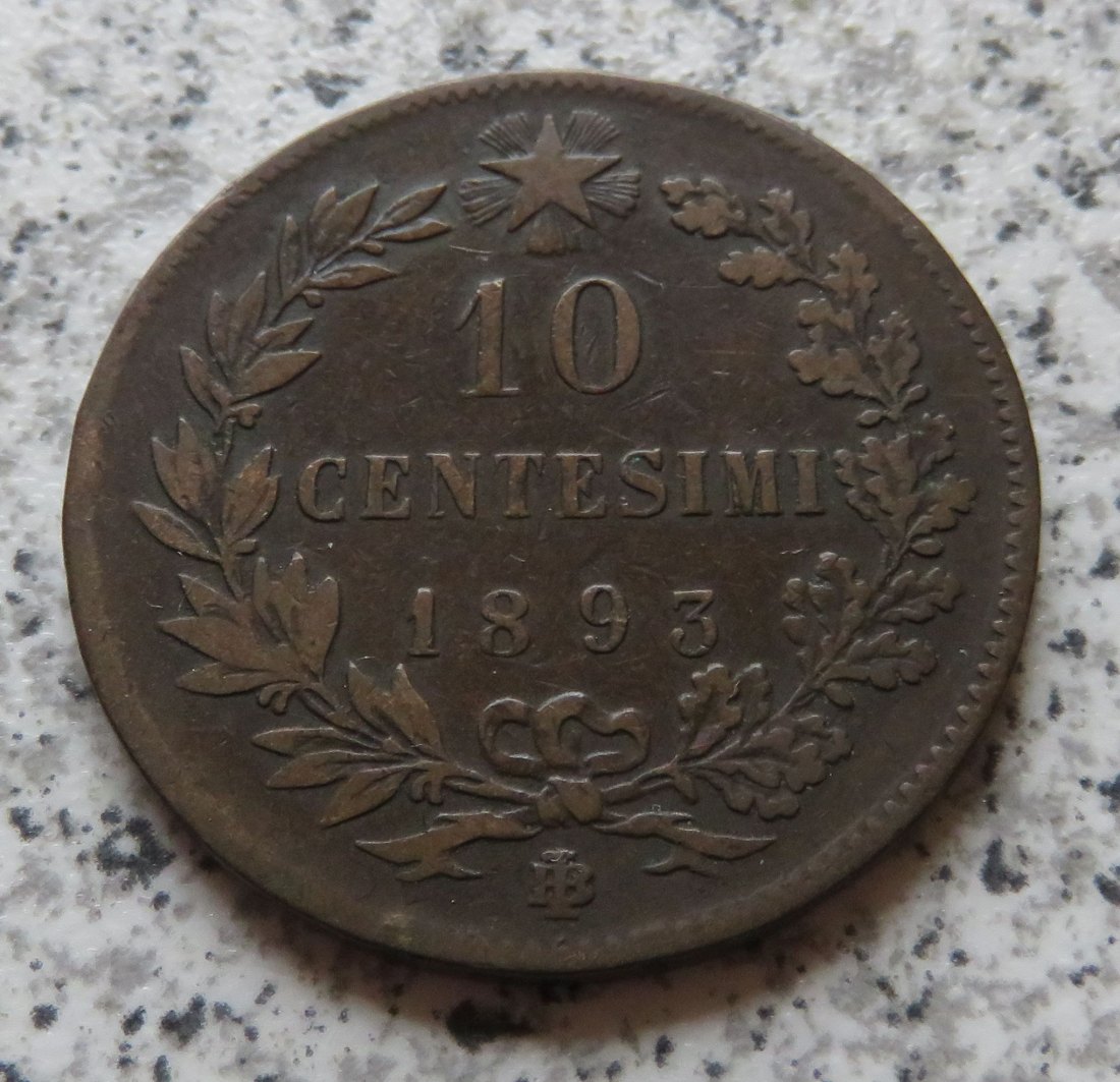  Italien 10 Centesimi 1893 BI   