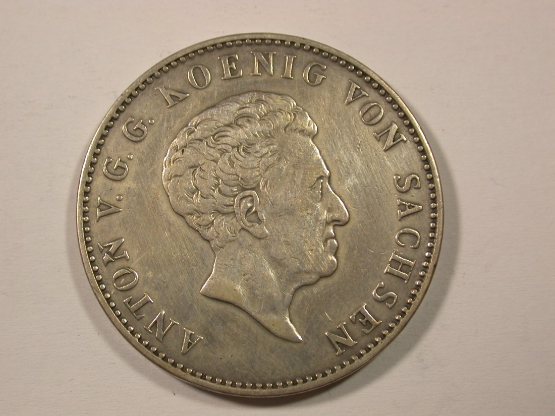 H12 Sachsen 1 Taler 1834 G in sehr schön Silber, echt Originalbilder