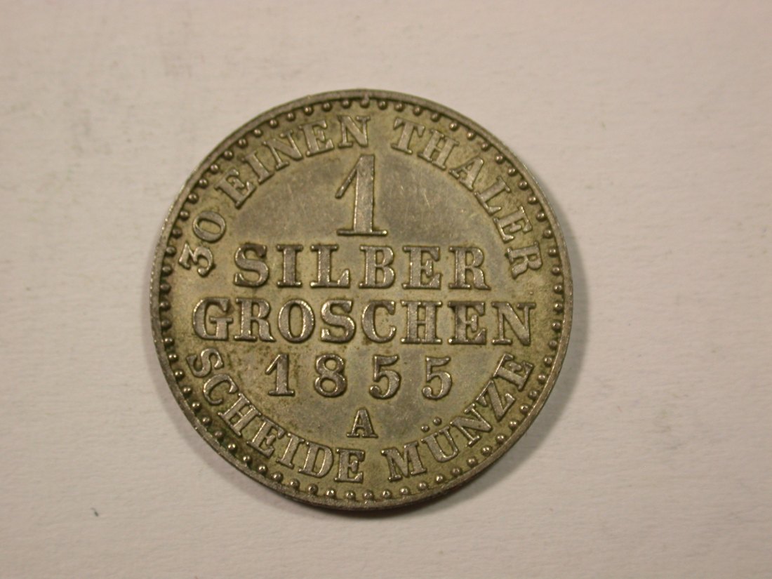  H12  Preussen  1 Silbergroschen  1853 A in vz/vz+ !   Originalbilder   
