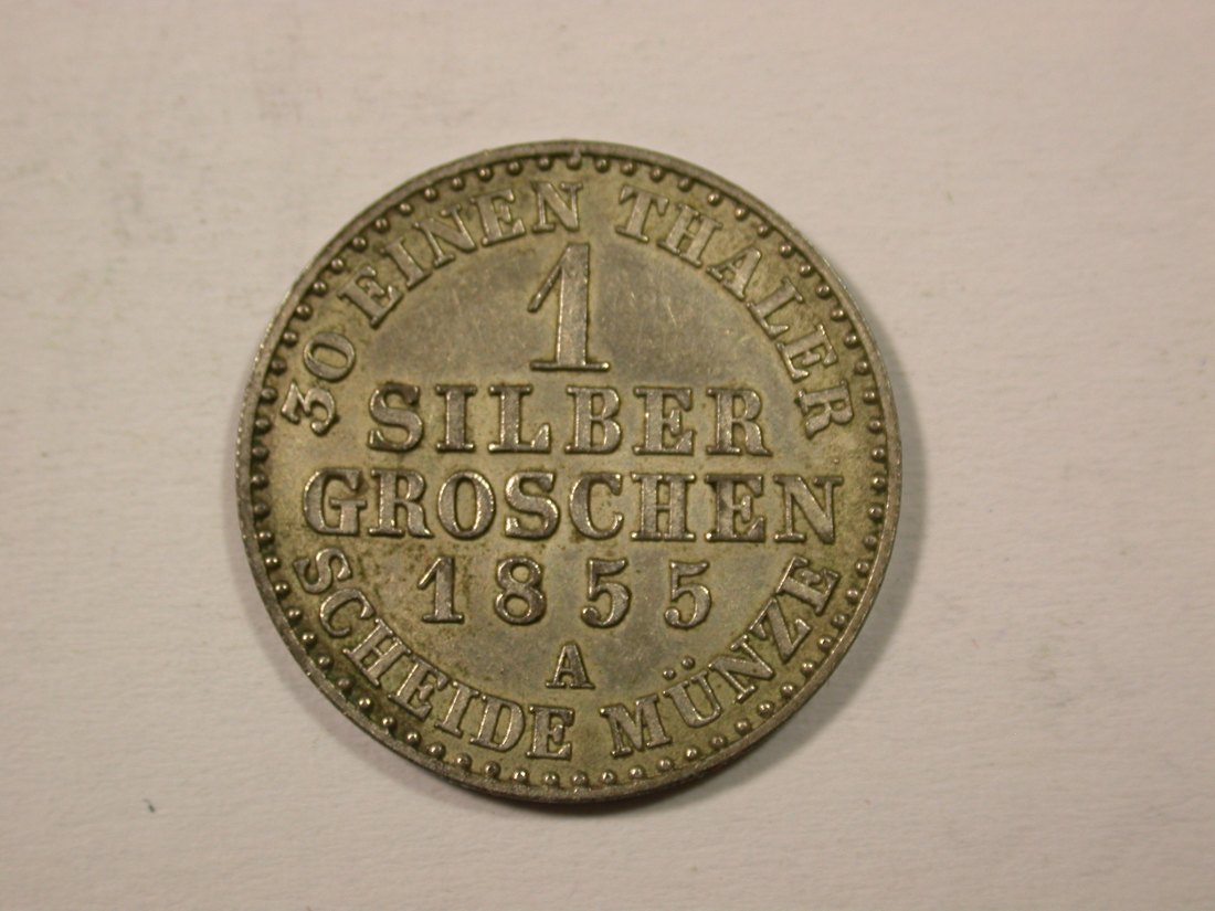 H12 Preussen 1 Silbergroschen 1853 A in vz/vz+ ! Originalbilder