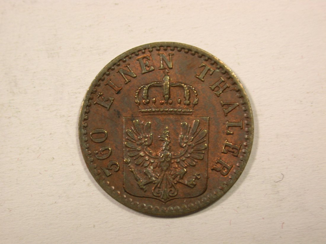  H12  Preussen  1 Pfennig 1865 A in ss-vz  Originalbilder   