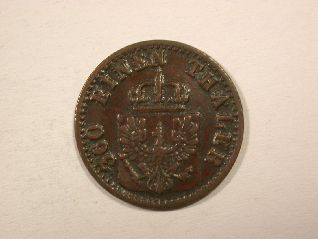  H12  Preussen  1 Pfennig 1866 A in ss   Originalbilder   