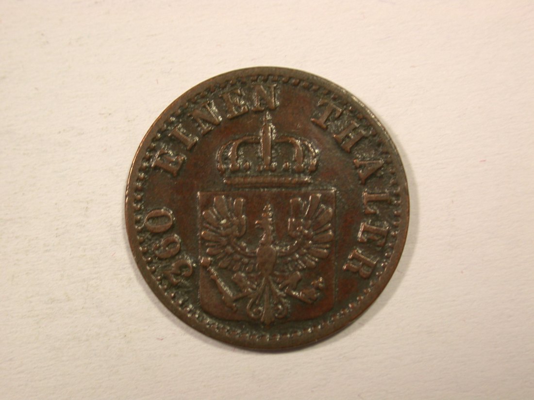  H12  Preussen  1 Pfennig 1866 A in ss   Originalbilder   