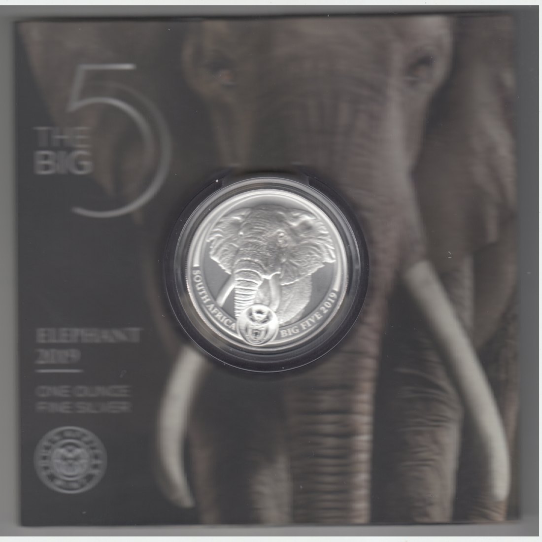  Südafrika, BIG FIVE, Elefant 2019, 1 unze oz Silber, nur 15000 Exemplare   