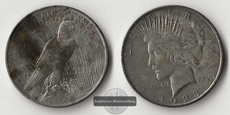  USA  1 Dollar   1923  FM-Frankfurt Feingewicht: 24,06g   