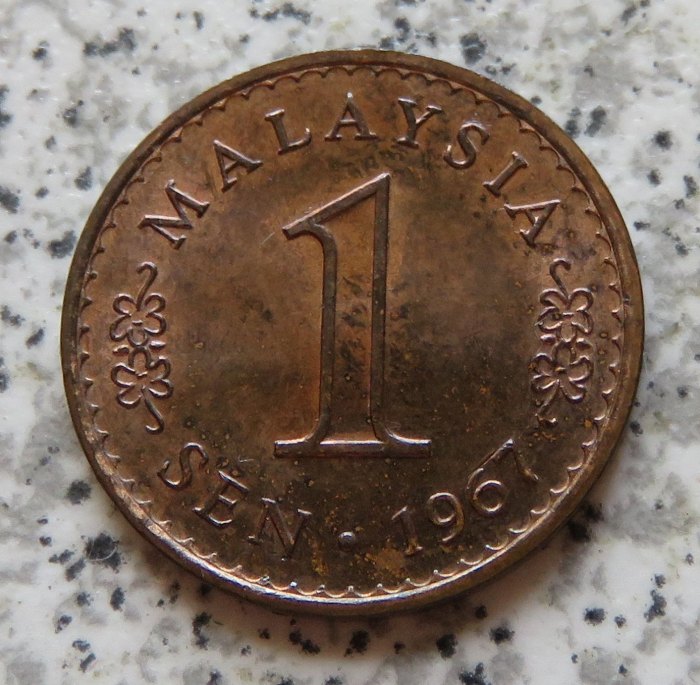  Malaysia 1 Sen 1967   
