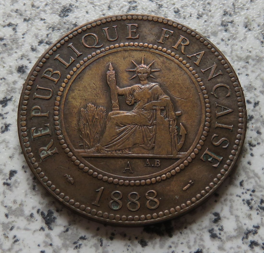  Französisch Indo-China 1 Cent 1888 A   