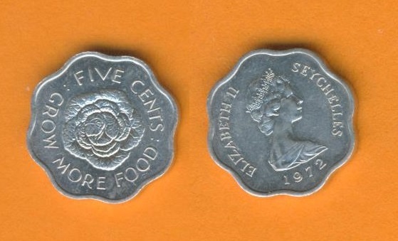  Seychellen 5 Cents 1972 FAO   