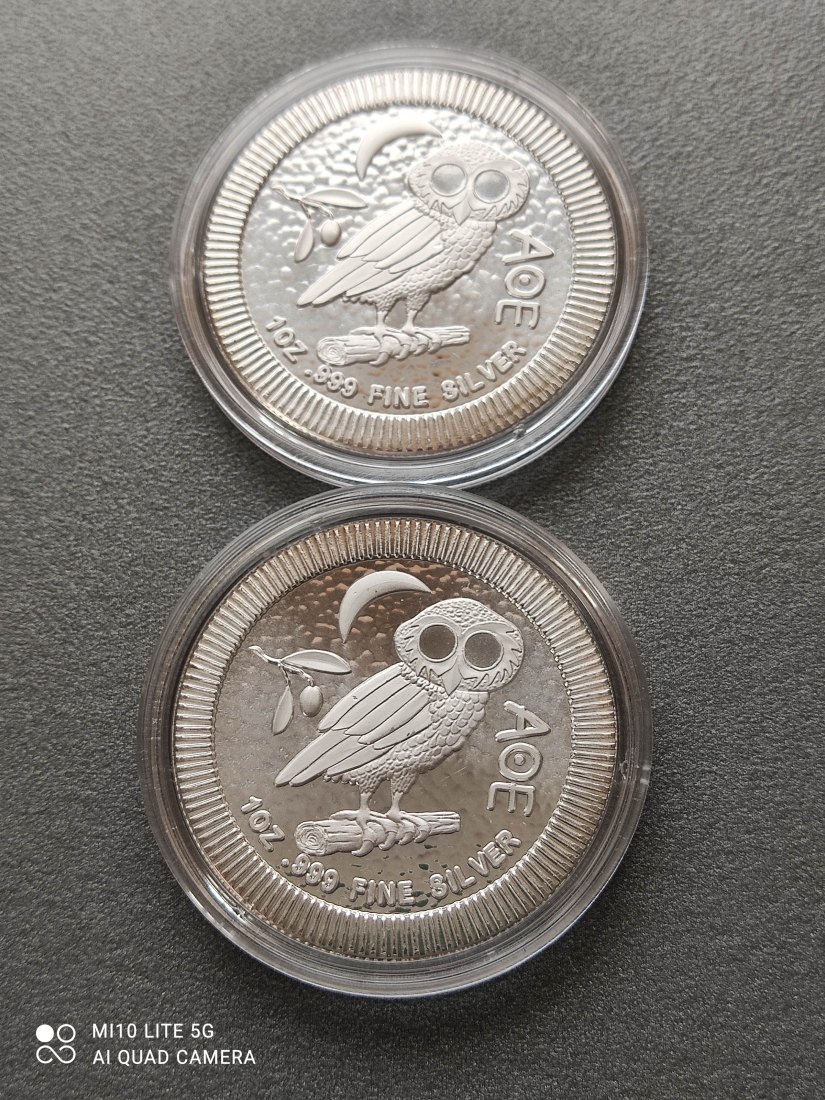  Niue 2 x 1 Oz Silber 2017 Eule = 2 x 2 Dollars   