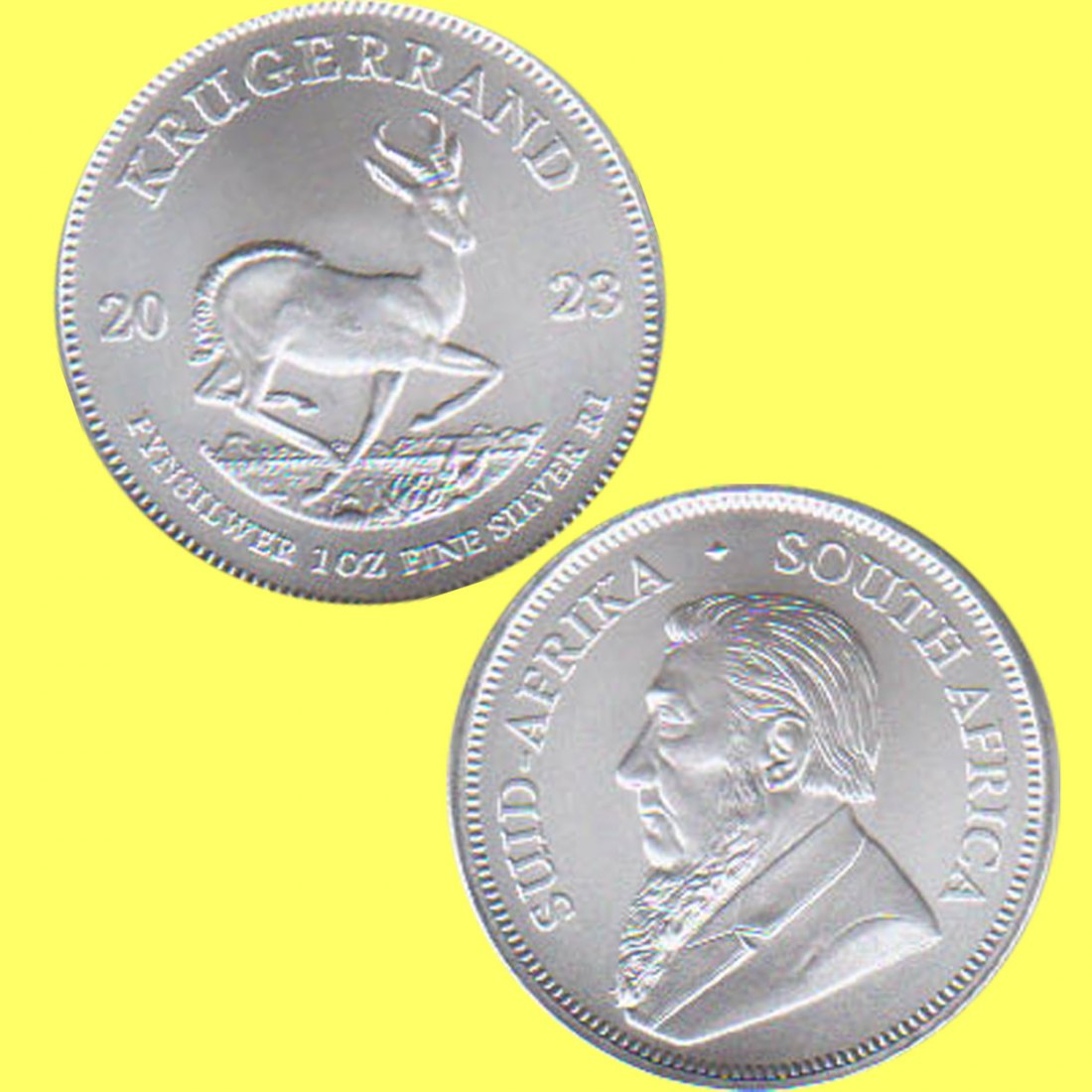  Südafrika 1 Rand Krügerrand 2023 1oz Silber   