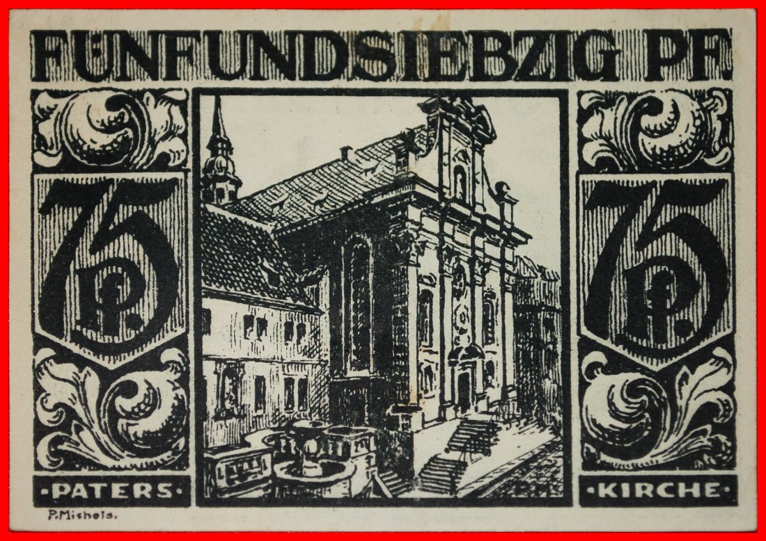  * WESTFALEN: DEUTSCHLAND PADERBORN ★ 75 PFENNIG 1921 KFR KNACKIG! SCHWARZDRUCK!★OHNE VORBEHALT!   