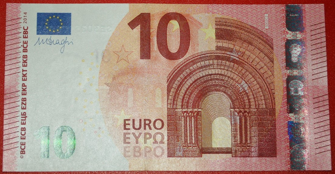  * NEW EUROPE russian TYPE:ITALY★10 EURO 2014 DRAGHI PREFIX SE S002C2★UNC CRISP★LOW START★NO RESERVE!   