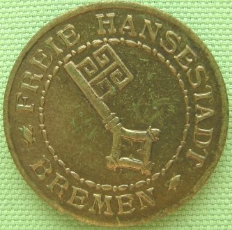  Bremen 2 Verrechnungspfennig 1924, Jäger N 40   