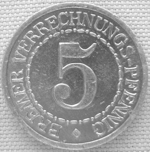  Bremen 5 Verrechnungspfennig 1924, Jäger N 41   