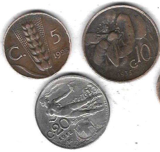  Italien Lot mit 3 alten Münzen, mittlere Erhaltung, Einzelaufstellungt und Scan siehe unten   