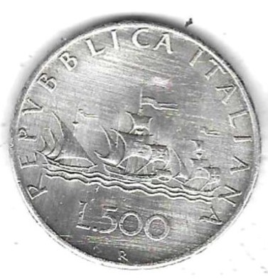  Italien 500 Lire 1958, Silber 11 gr. 0,835, leichte Kratzer, siehe Scan unten   