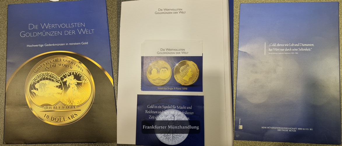 Die wertvollsten Goldmünzen der Welt Feingold: insg. 2,178g verschiedene Nominale 2017 