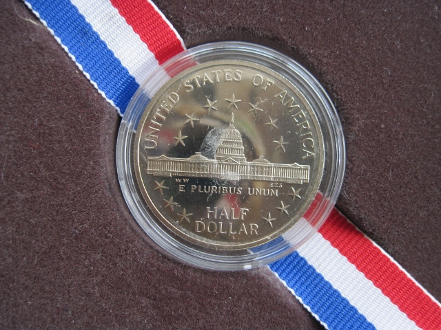  USA 1/2 $ Half Dollar Gedenkmünze 1989 PP 200 Jahre Amerikanischer Kongress   