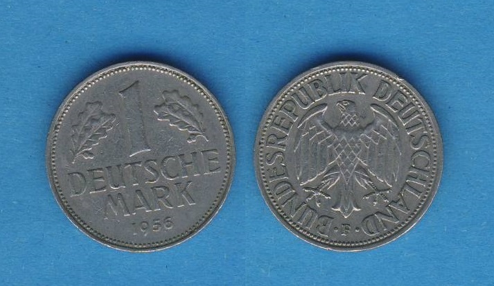  Deutschland 1 Mark 1956 F   