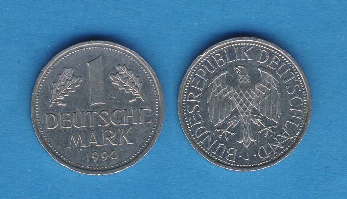  Deutschland 1 Mark 1990 J   