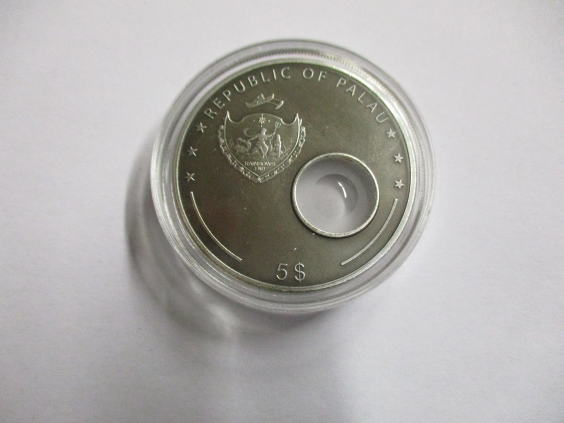  5 Dollars Palau 2008 Teleskops Silbermünze mit Zertifikat   