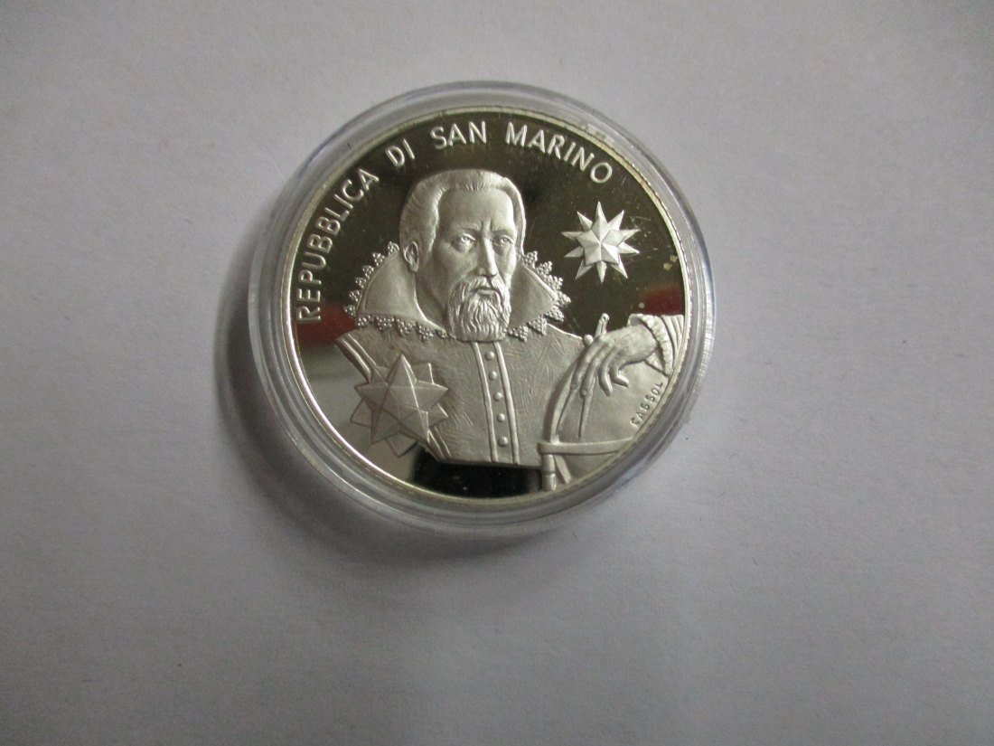  5 Euro San Marino 2009 Keplersche Gesetze Silbermünze mit Zertifikat   