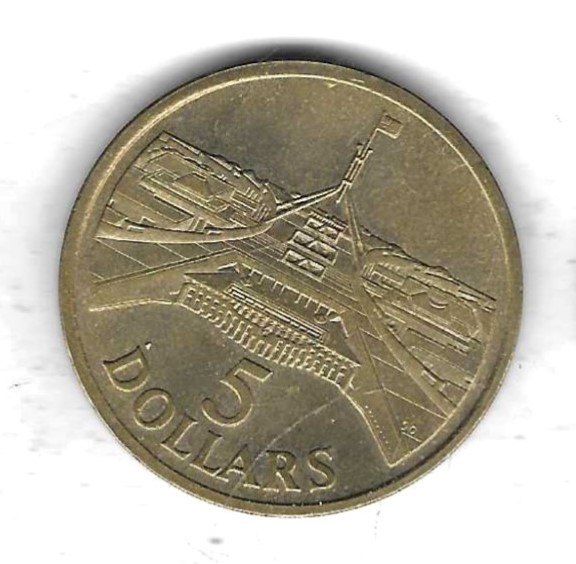  Australien 5 Dollar 1988, Al-Bro, fast Stempelglanz ohne Makel, siehe Scan unten   
