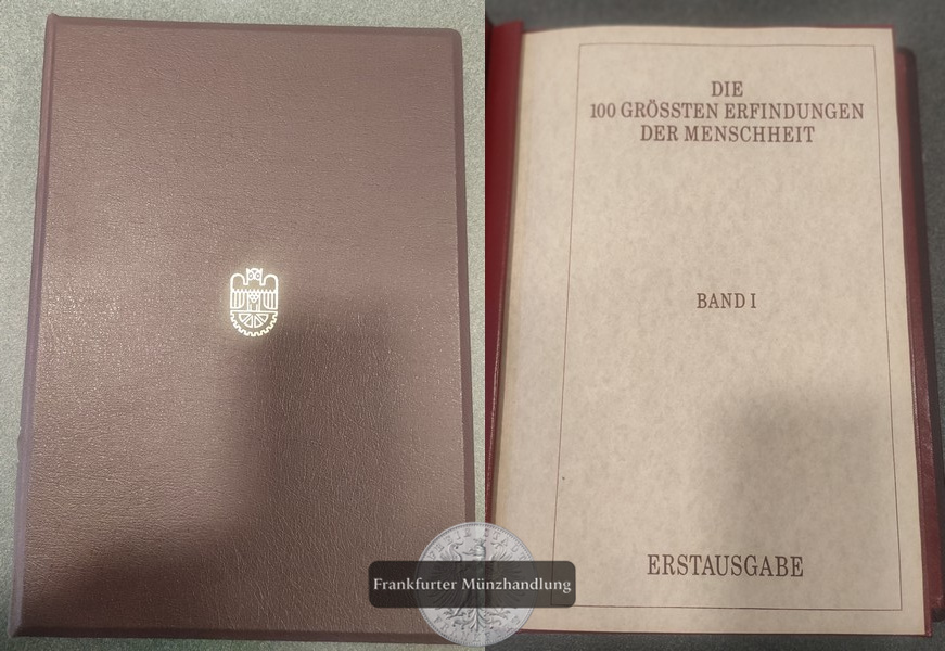  Deutschland  Medaillen  Die 100 größten Erfindungen der Menschheit  FM-Frankfurt   Feinsilber: 925g   