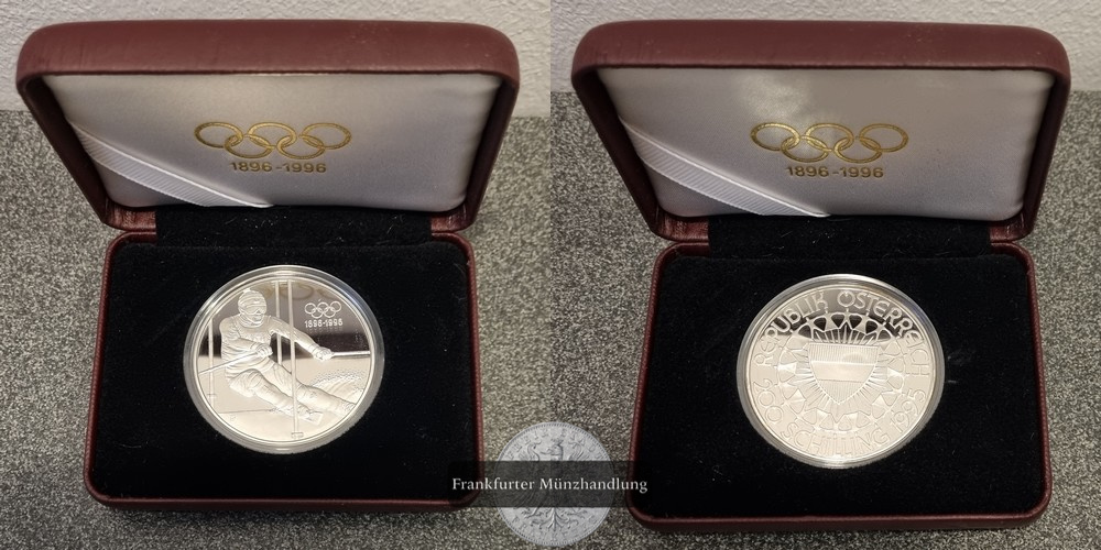  Österreich  200 Schilling   1995     Olympia - Ski    FM-Frankfurt   Feinsilber: 31,1g   