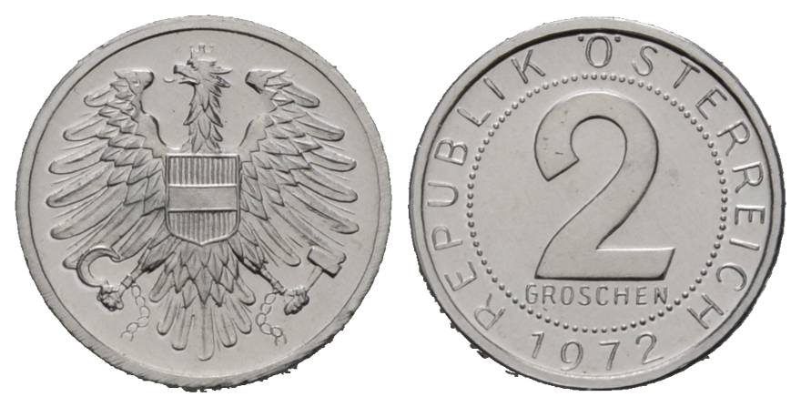  Österreich; 2 Groschen 1972   