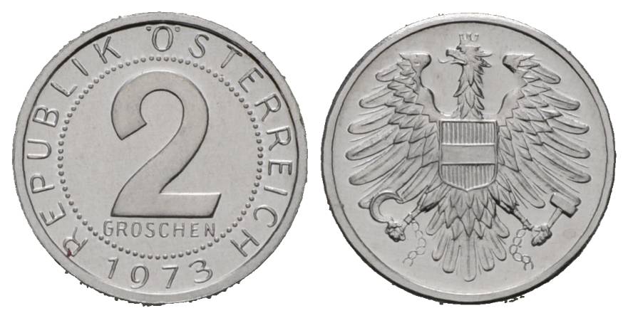  Österreich; 2 Groschen 1973   
