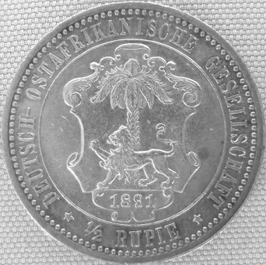  DOA 1/2 Rupie 1891 Jäger N 712   