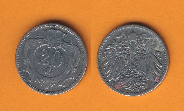  Österreich 20 Heller 1894   