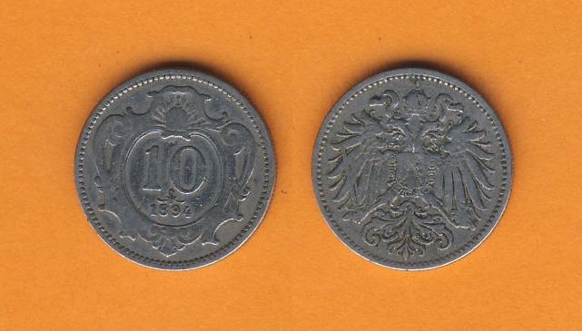  Österreich 10 Heller 1894   