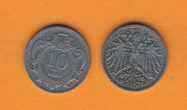  Österreich 10 Heller 1895   