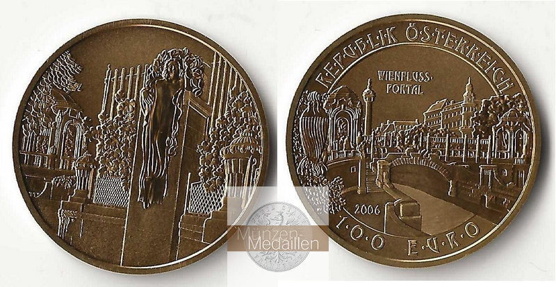 ÖSTERREICH, 2. Republik seit 1946. MM-Frankfurt Feingold: 16g 100 Euro 2006 