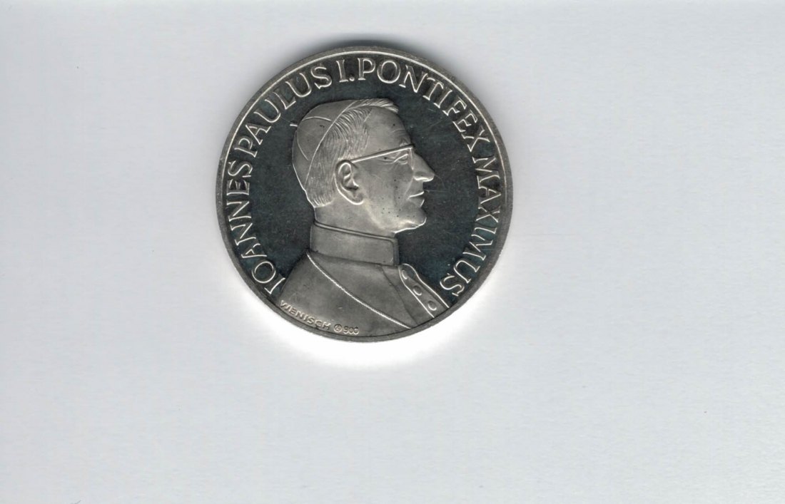  Silbermedaille Papst Johannes Paul I. Vatikan silber 900/14,9g Spittalgold9800 (00   