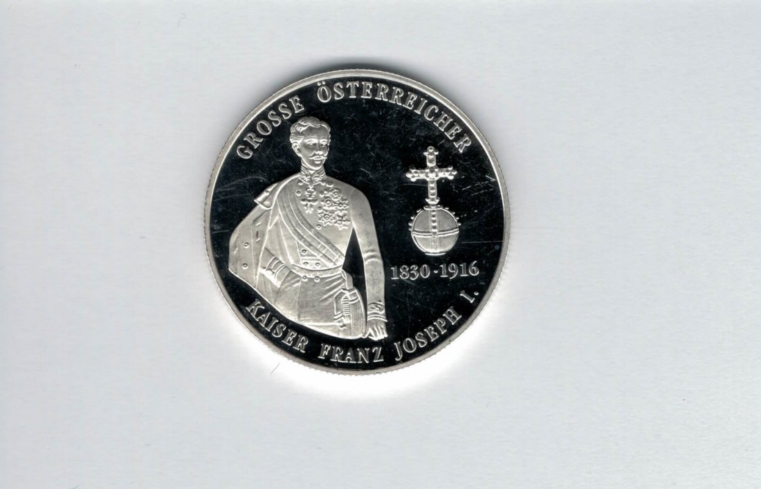  Silbermedaille Kaiser Franz I. silber 925/14,4g Österreich Spittalgold9800 (00   