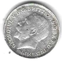  Großbritannien Threepence 1919, Silber 1,41 gr. 0,925, sehr gut erhalten, siehe Scan unten   