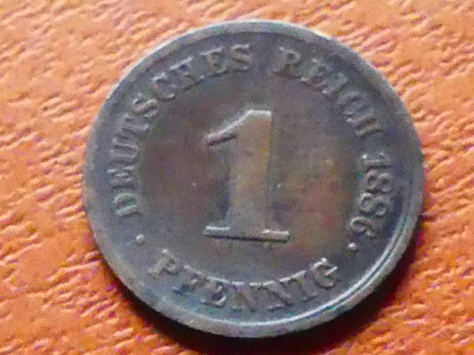  s.15 Kaiserreich** 1 Pfennig 1886 F   