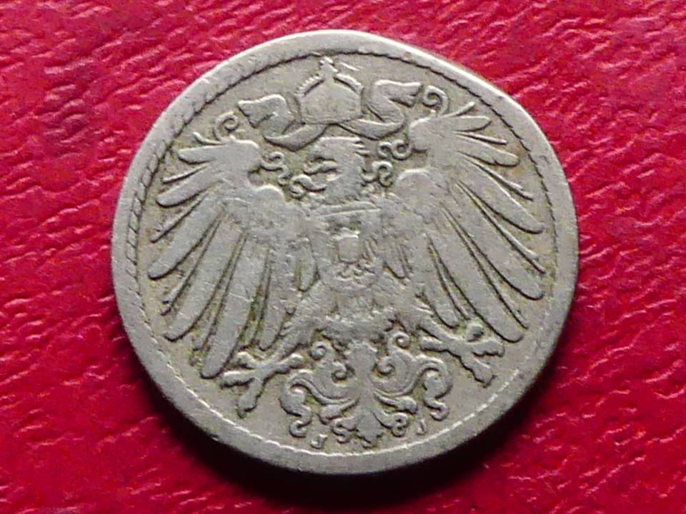  s.1 Deutsches Kaiserreich** 5 Pfennig 1890 J   