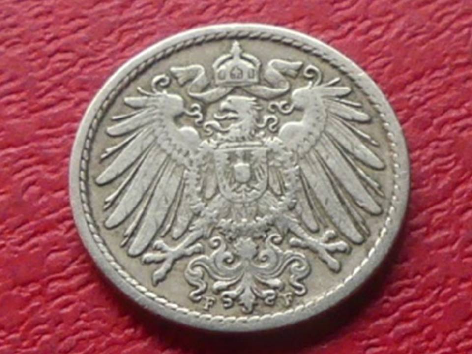  s.3 Deutsches Kaiserreich** 5 Pfennig 1904 F   