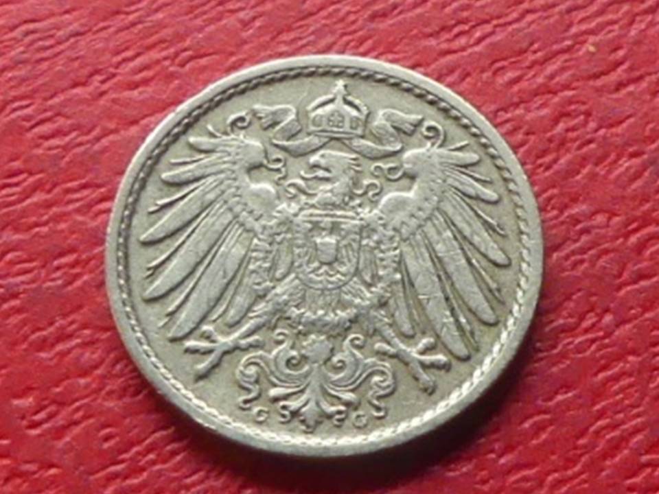  s.4 Deutsches Kaiserreich**  5 Pfennig 1904 G   