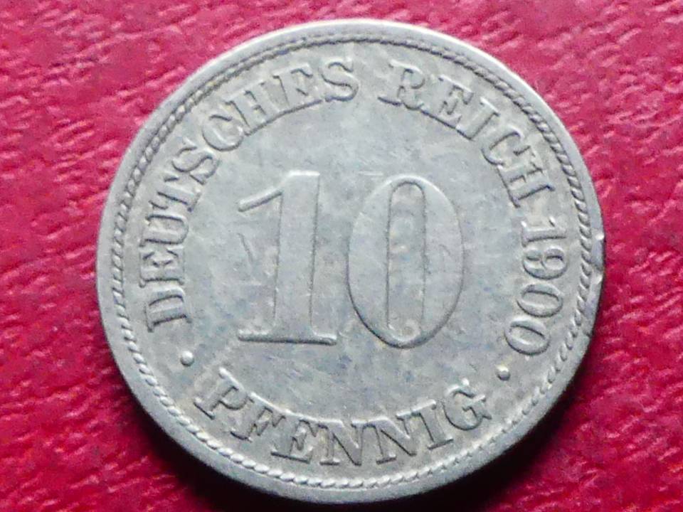 s.9 Kaiserreich** 10 Pfennig 1900 F   