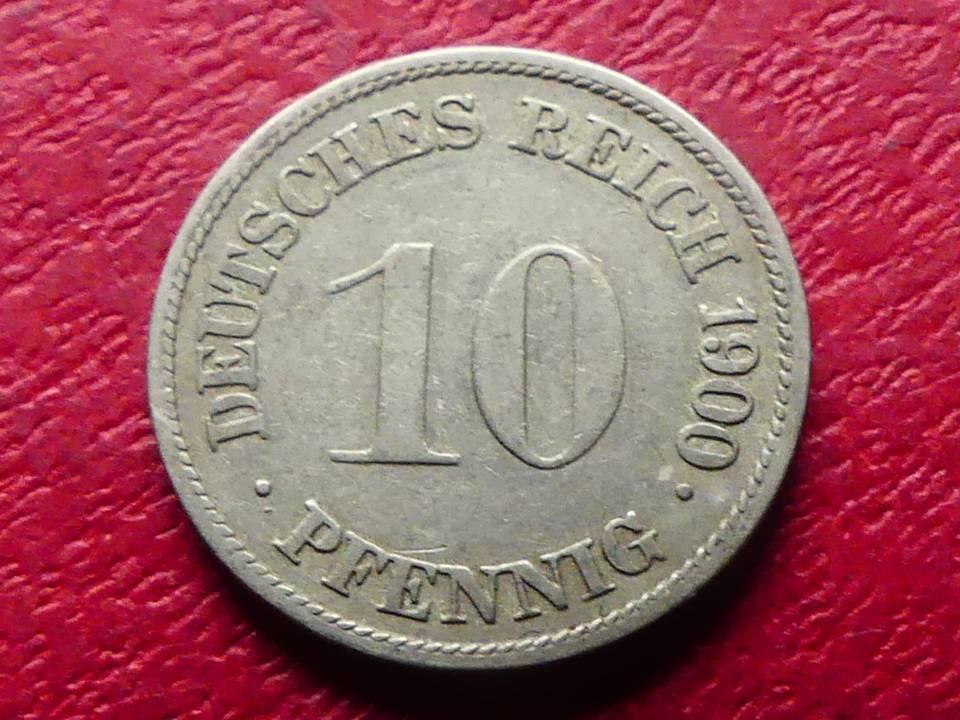  s.10 Kaiserreich** 10 Pfennig 1900 G   