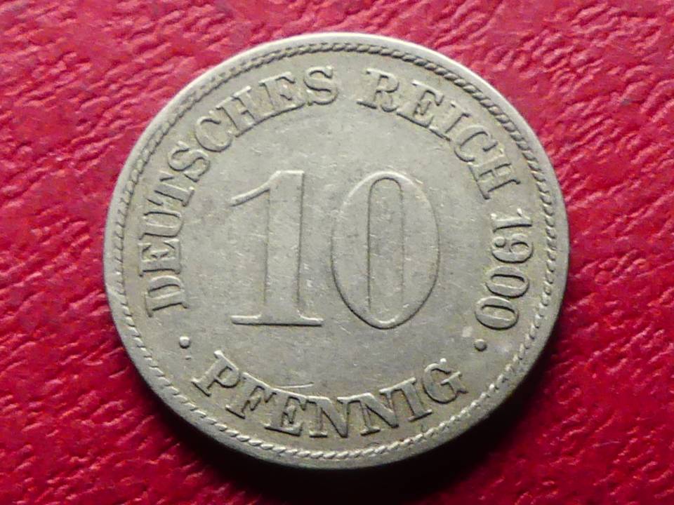  s.10 Kaiserreich** 10 Pfennig 1900 G   