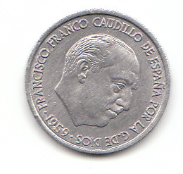  10 Centimos Spanien 1959 (C100)b.   