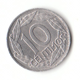  10 Centimos Spanien 1959 (C100)b.   