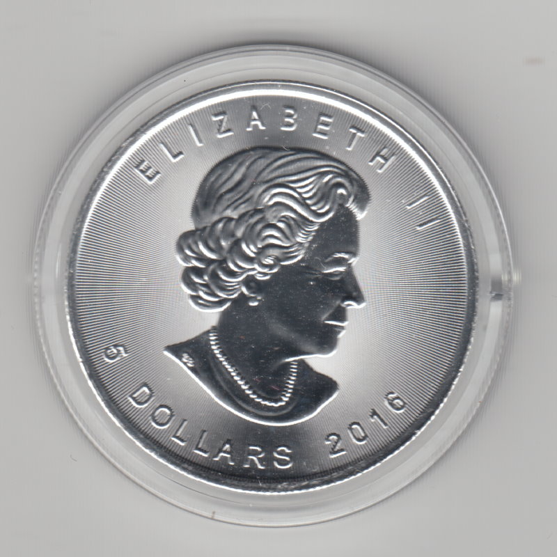 Kanada, Maple Leaf 2016, 1 unze oz Silber   